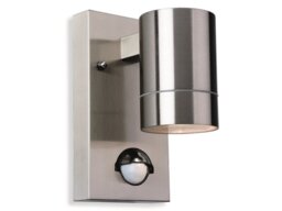 Firstlight 3428ST Colt One Light Wall Light With PIR In Stainless Steel