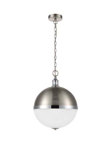 Harriet 3 Light Ceiling Pendant Light In Satin Nickel And Chrome Finish PH219