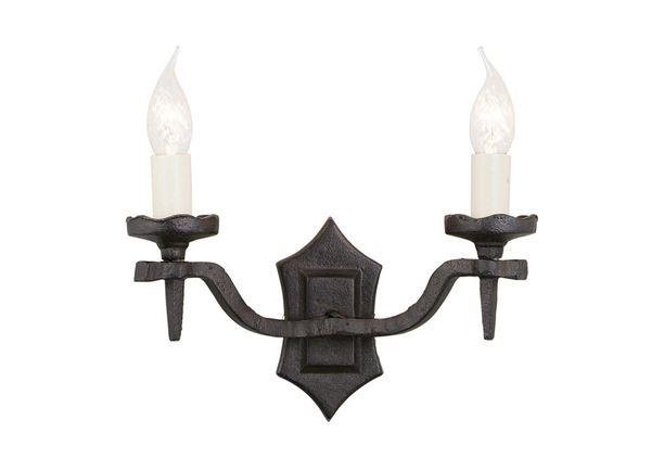 Elstead RY2B BLACK Rectory twin black, wrought iron wall light