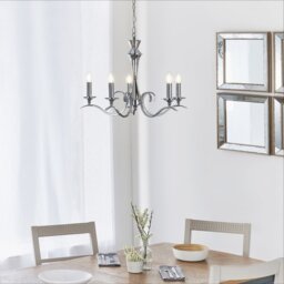 Endon KORA-5CH Traditional 5 Light Chandelier With Chrome Finish