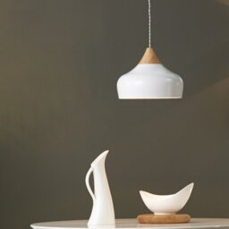 Dar GAU0102 Gaucho 1 Light Ceiling Pendant White