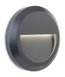 Firstlight 3839GP Enzo LED Resin Outdoor Wall And Step Light In Graphite - Round IP65
