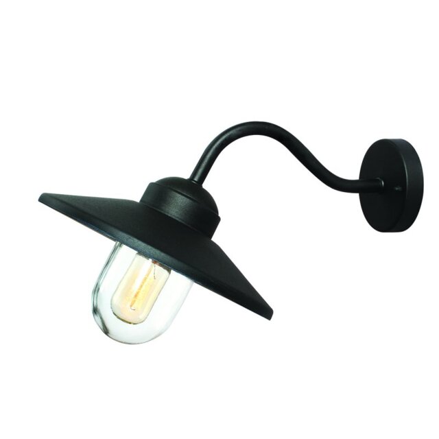 Elstead KLAMPENBORGBK Klampenborg 1 Light Outdoor Wall Lantern In Black
