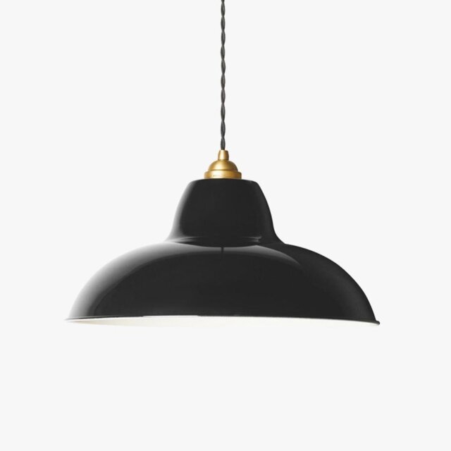 Anglepoise 33109 Original 1227 Midi Wide Brass Pendant Jet Black