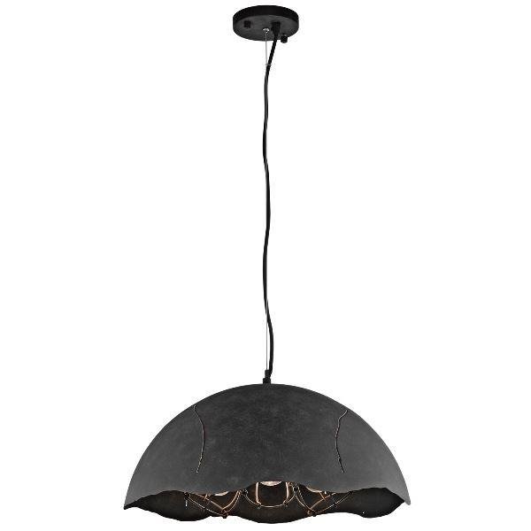 KL/FRACTURE/P/M Fracture 3 Light Weathered Zinc Pendant Light