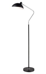 Franklite SL244 Standard Lamp 1 Light Floor Light In Matt Black And Chrome
