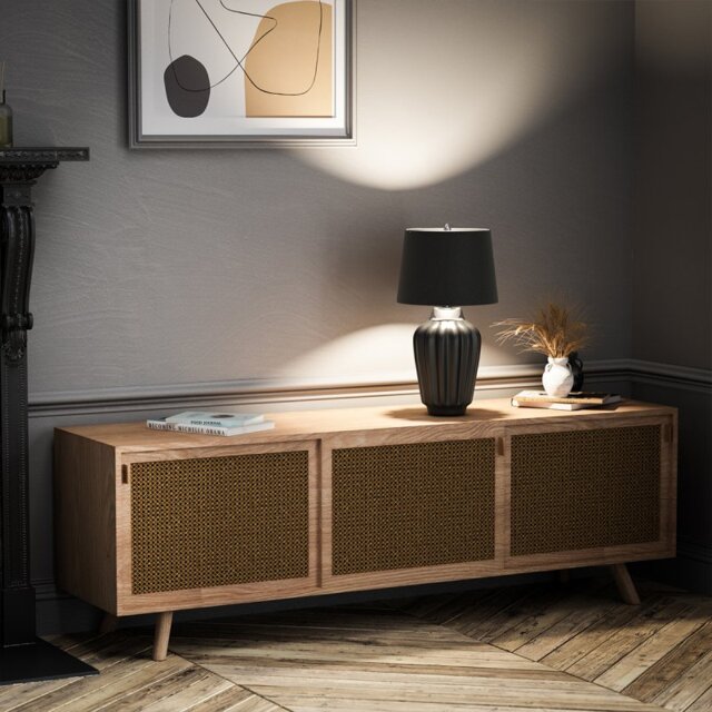 Quintiesse QN-BEXLEY-TL-BKPN Bexley Modern Table Lamp In Black And Polished Nickel