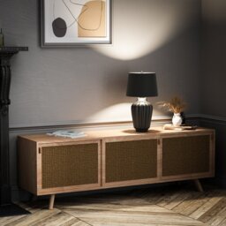 Quintiesse QN-BEXLEY-TL-BKPN Bexley Modern Table Lamp In Black And Polished Nickel