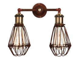 Firstlight 3713RB Arcade 2 Light Wall Light In Rustic Brown