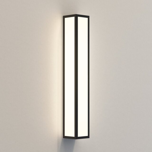 Astro 1178011 Salerno 520 LED Outdoor Wall Light In Textured Black With Frosted Glass IP44