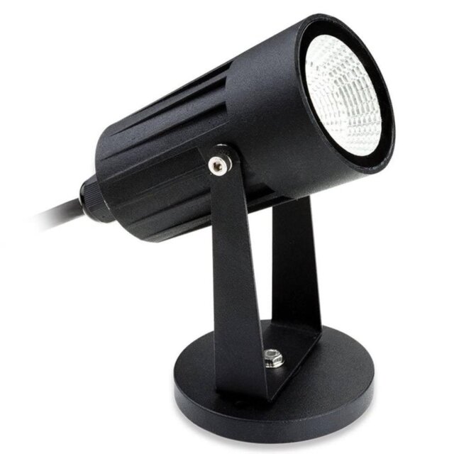 Firstlight 4907BK LED Wall/Floor Spotlight In Black - Optional Spike