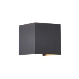 Mantra M6520 Davos Square Outdoor LED Wall Light In Anthracite - Width: 100mm