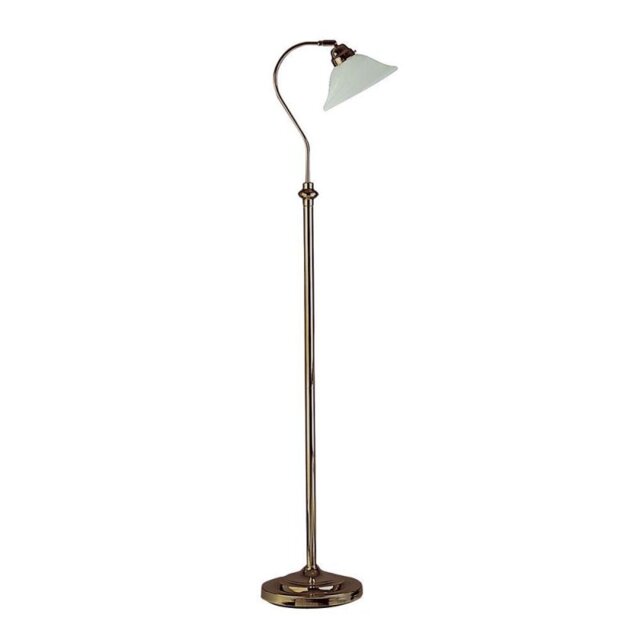 Searchlight 9122AB Adjustable Floor Light In Antique Brass