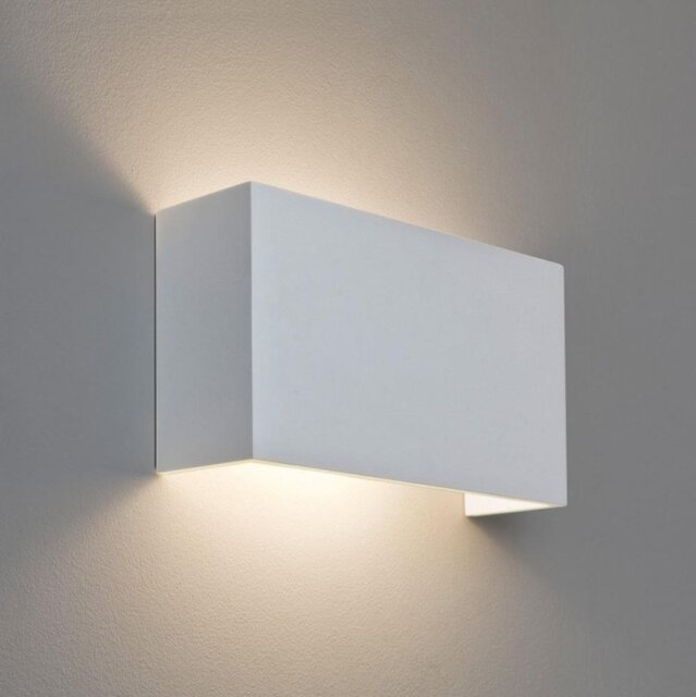 Astro 1315001 Pella 325 Minimalist Wall Light in Plaster Finish