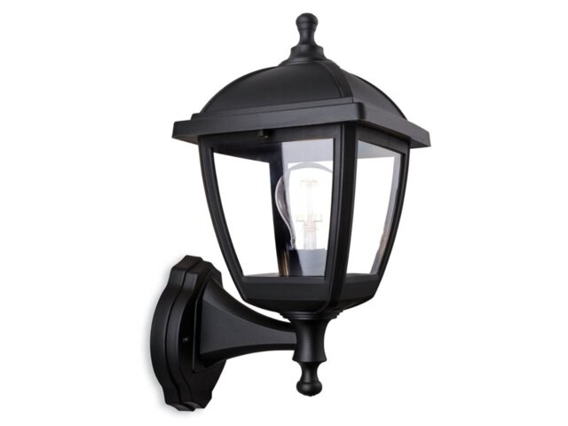 Firstlight 2815BK Palma Outdoor Uplight Lantern in Black Resin IP44