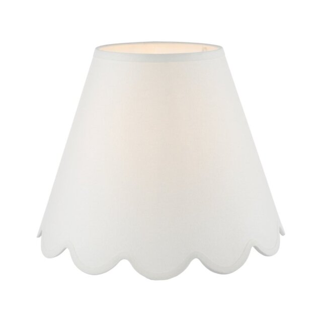 Dar Lighting Nerita Ivory Linen Tapered drum Shade 35cm
