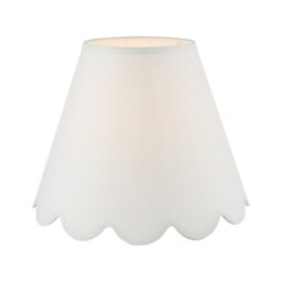 Dar Lighting Nerita Ivory Linen Tapered drum Shade 35cm