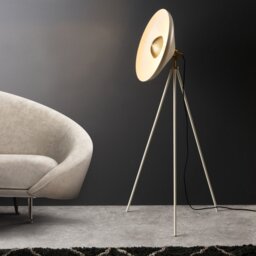 Endon 96563 Glo Floor Lamp In Warm White And Brushed Brass Finish
