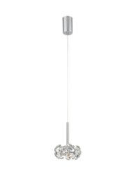 Prestige Fusion 1 Light Crystal Ceiling Pendant Light In Polished Chrome Finish