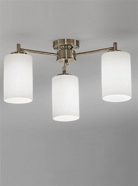 Franklite Decima FL2253/3 Bronze 3 Light Semi-Flush Ceiling Light