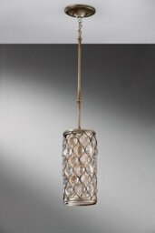 FE/LUCIA/P/D Burnished Silver Lucia Crystal Ceiling Pendant