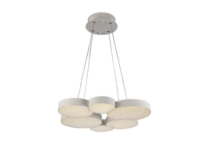 Mantra M5761 Lunas LED Small Round Pendant Light In White - Dia: 610mm