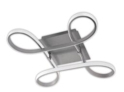 M4990 Knot 4 Light LED Semi Flush Ceiling Light In Silver And Chrome