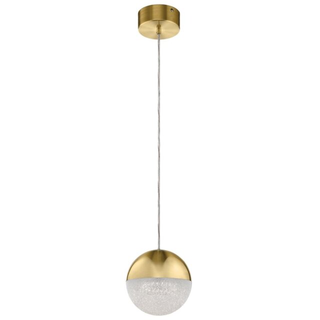 Quintiesse QN-MOONLIT-P-CG Moonlit Integral LED Mini Ceiling Pendant Light In Champagne Gold Finish