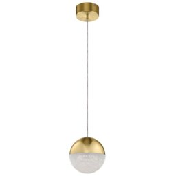 Quintiesse QN-MOONLIT-P-CG Moonlit Integral LED Mini Ceiling Pendant Light In Champagne Gold Finish