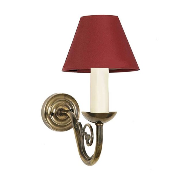 707 Cottage Solid Brass 1 Light Wall Lamp with Optional Shades - product_finish:Light Antique-shades:Fitting only (without shade)