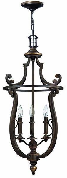 HK/PLYMOUTH4/P 4 Light Vintage Pendant in Olde Bronze