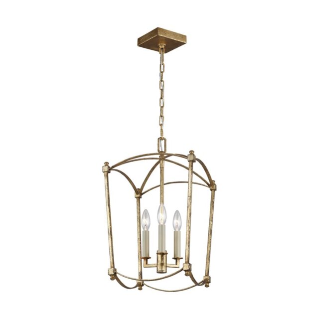 Quintiesse QN-THAYER-3P-ADB Thayer 3 Light Ceiling Pendant Light In Antique Gild Finish QN-THAYER-3P-ADB