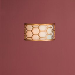 Dar EPS0712 Epstein 1 Light Wall Light In Gold With Ivory Linen Shade