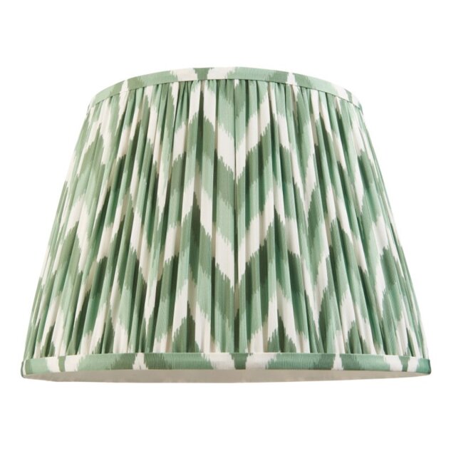 Endon 113068 Zigzag Tapered Lamp Shade 35 cm In Cotswold Green