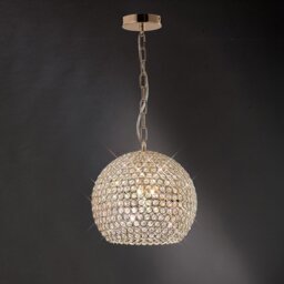IL30752 Ava 5 Light French Gold Crystal Ceiling Pendant