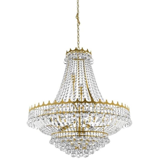 Searchlight 9112-82GO Versailles 13 Light Crystal Chandelier Gold Finish