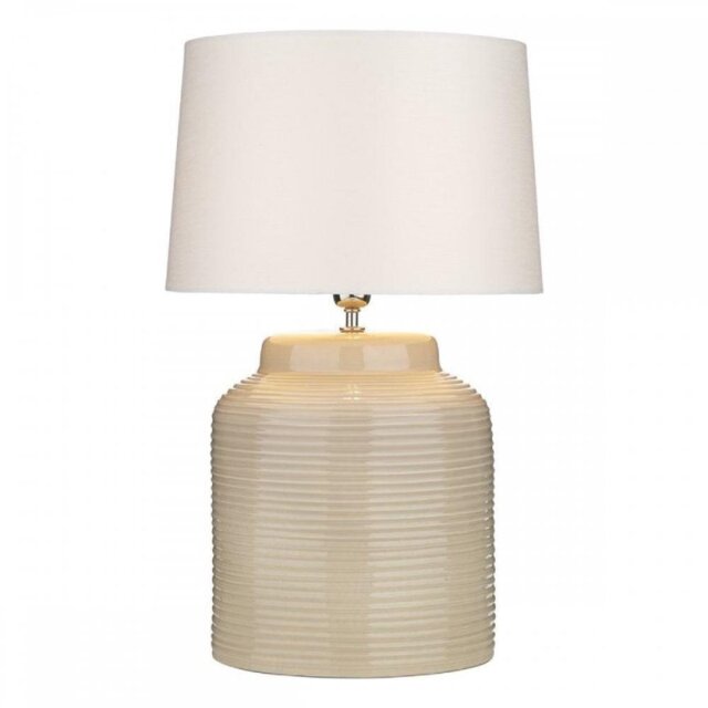 David Hunt Lighting TID4133+TAP4007 Tidal Table Lamp In Taupe With Shade