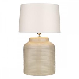 David Hunt Lighting TID4133+TAP4007 Tidal Table Lamp In Taupe With Shade