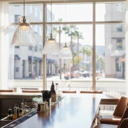 Firstlight 6840CHCL Royale LED Ceiling Pendant Light In Chrome With Clear Ribbed Glass