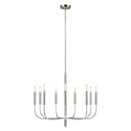 FE-BRIANNA9-PN Brianna 9 Light Chandelier In Polished Nickel - Fitting Only