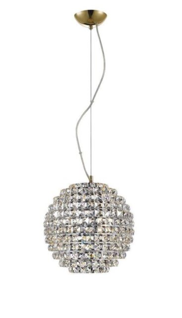 Impex CFH608241/S/G Nord Four Light Ceiling Pendant Light In Gold - Small- Dia: 300mm