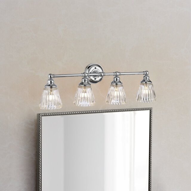 Quintiesse QN-KEYNES4-BATH Keynes 4 Light Bathroom Wall Light In Polished Chrome IP44