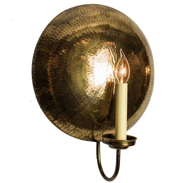846AAB La Luna 1 Light Large Wall Light In Antique Brass - Dia: 350mm