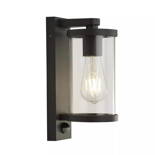 Searchlight Bakerloo Outdoor Wall Light In Black Finish With Clear Shade 8631BK
