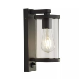 Searchlight Bakerloo Outdoor Wall Light In Black Finish With Clear Shade 8631BK