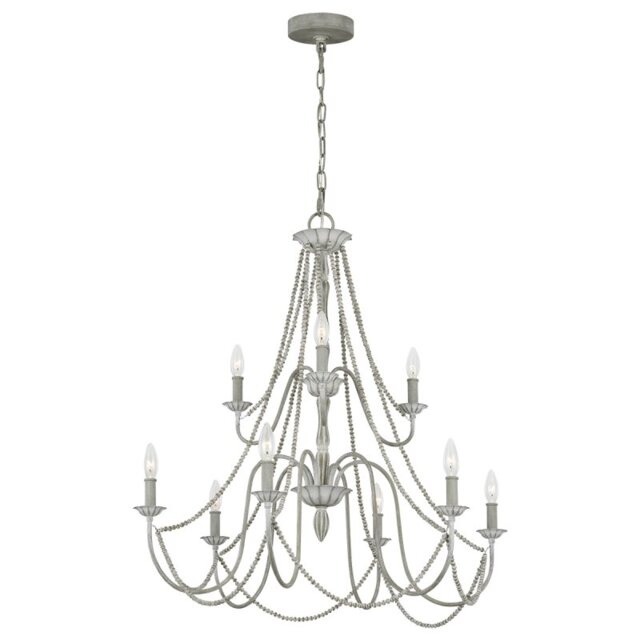 Elstead FE-MARYVILLE9 Maryville 9 Light Ceiling Chandelier In Washed Grey Finish