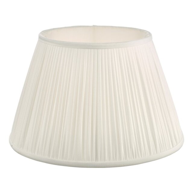 Dar Lighting Ulyana Ivory Faux Silk Tapered Drum Shade 35 cm