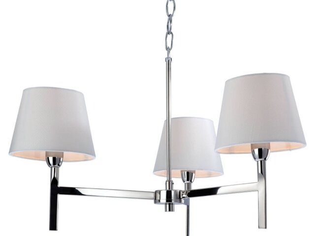 Firstlight 8218PST Transition 3 Light Chandelier With Cream Shades