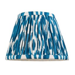 Endon 113089 Ikat Tapered Lamp Shade 20 cm In Marlin Blue
