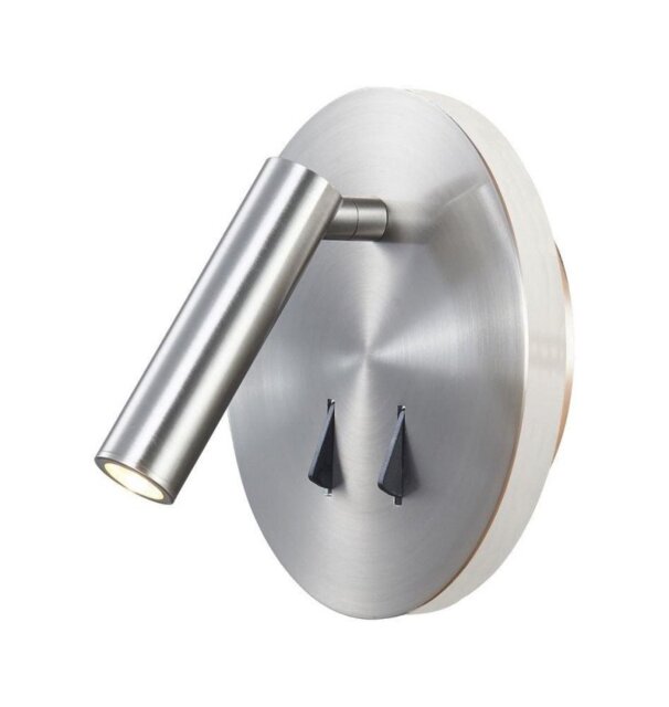 Mantra M6081 Cayman 2 Light LED Switched Wall Light In Satin Nickel